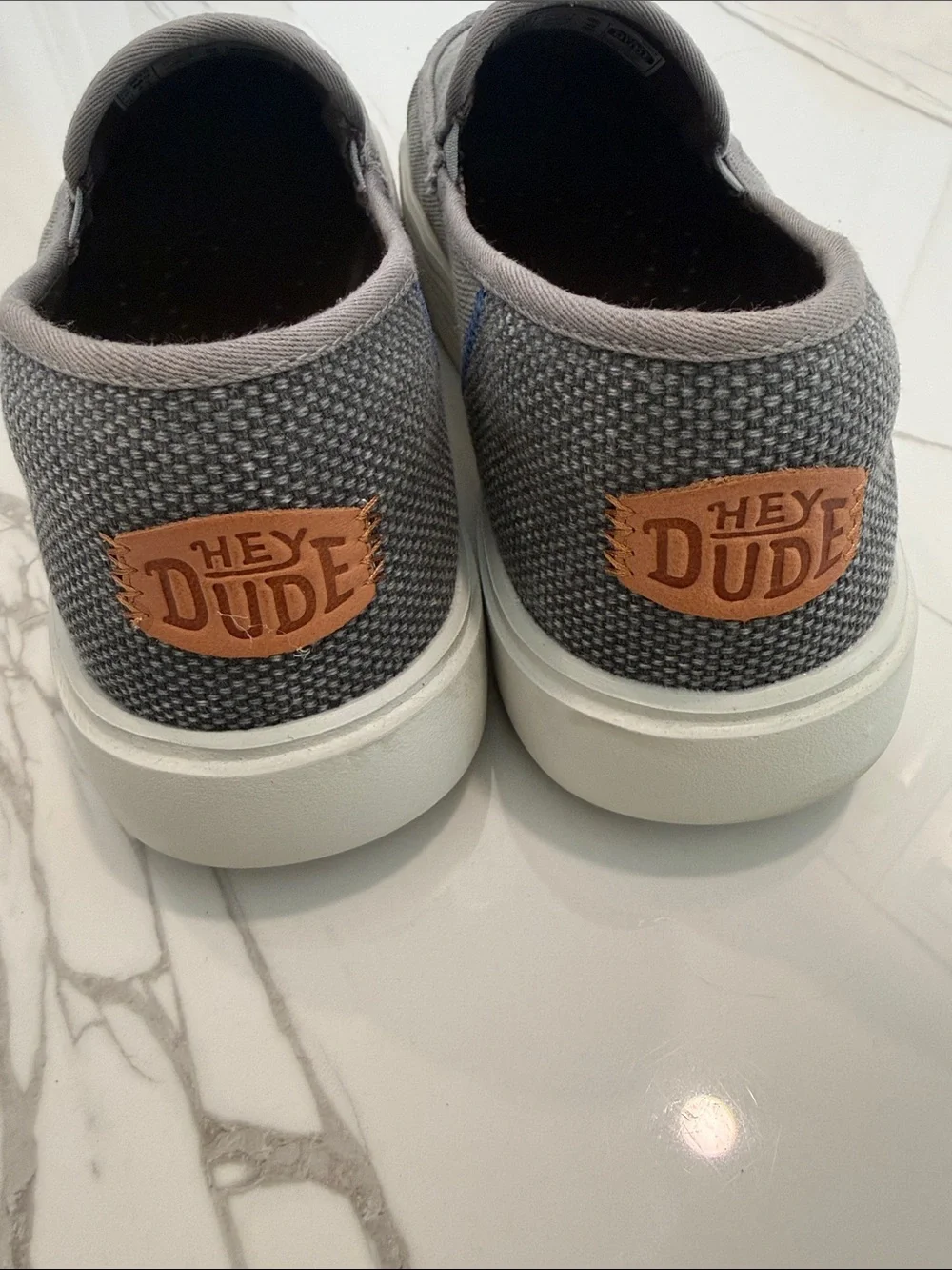 Hey Dude Gray Canvas Slip-On Loafers